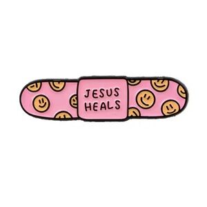 Jesus Heals pin Christian Pin Brooch